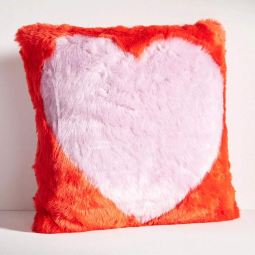 Anthropologie’s Faux Fur Heart Pillow